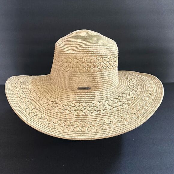 Billabong Natural Straw Sun Hat Floppy Brim One Size Beach Pool Outdoors Gardeni - Picture 2 of 11